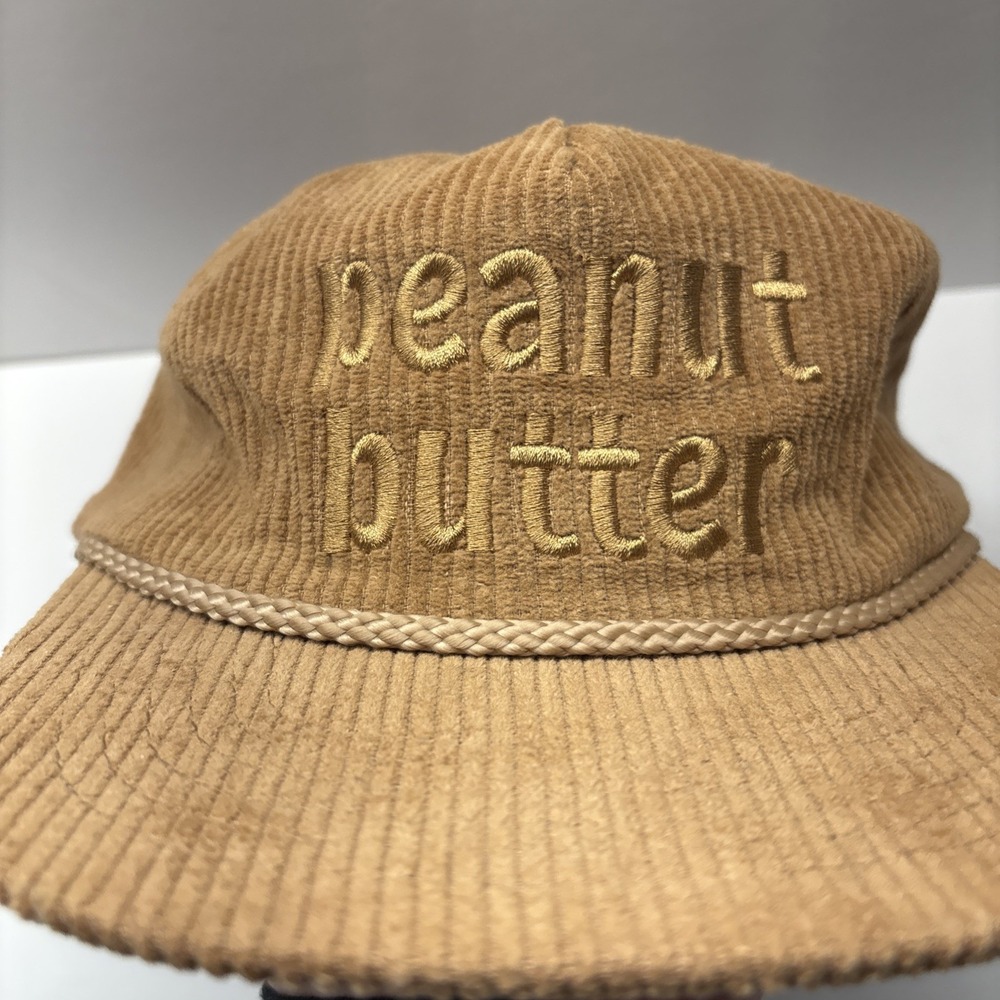 Peanut Butter Corduroy Rope Hat Snapback Beige Snag Collective Cap Embroidery - Picture 10 of 10